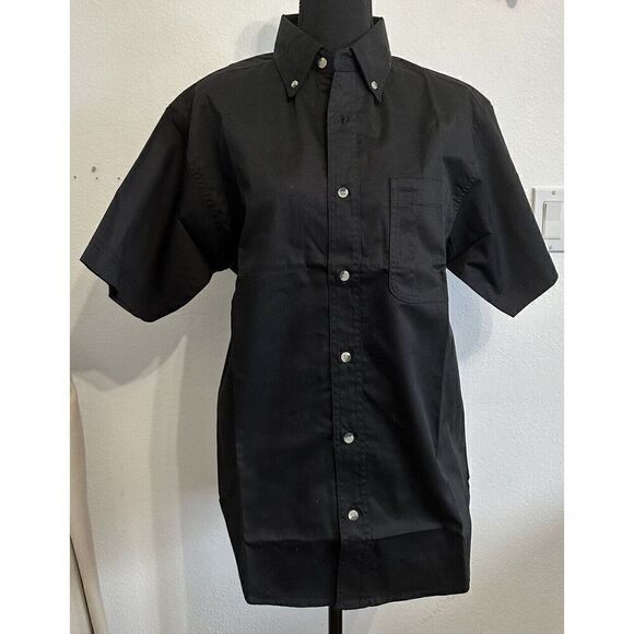Tri-Mountain Men’s Black Short Sleeve Button Down Shirt Size S NWT - Picture 1 of 4